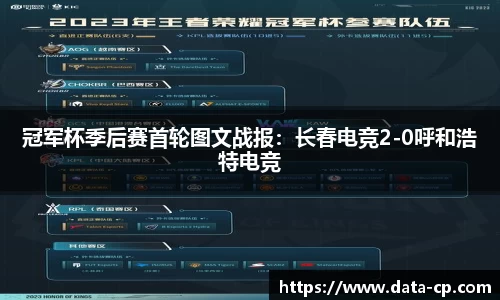 冠军杯季后赛首轮图文战报：长春电竞2-0呼和浩特电竞